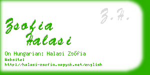 zsofia halasi business card